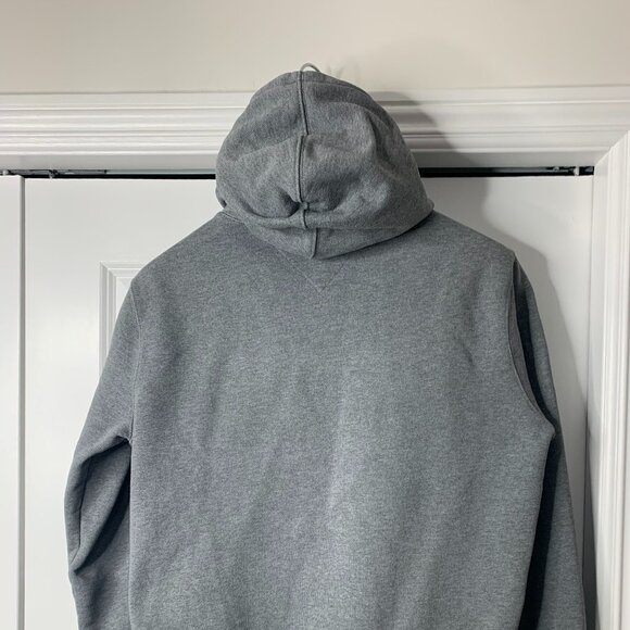 Tommy Hilfiger XL Grey Hoodie Vintage Style NYC Embroidery Logo Cuff Sweatshirt - Picture 9 of 16